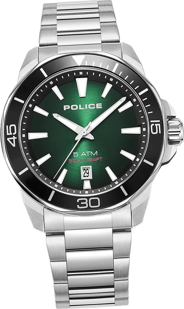 Montre Police Argentée en Acier Inox : Design Thornton et Durabilité