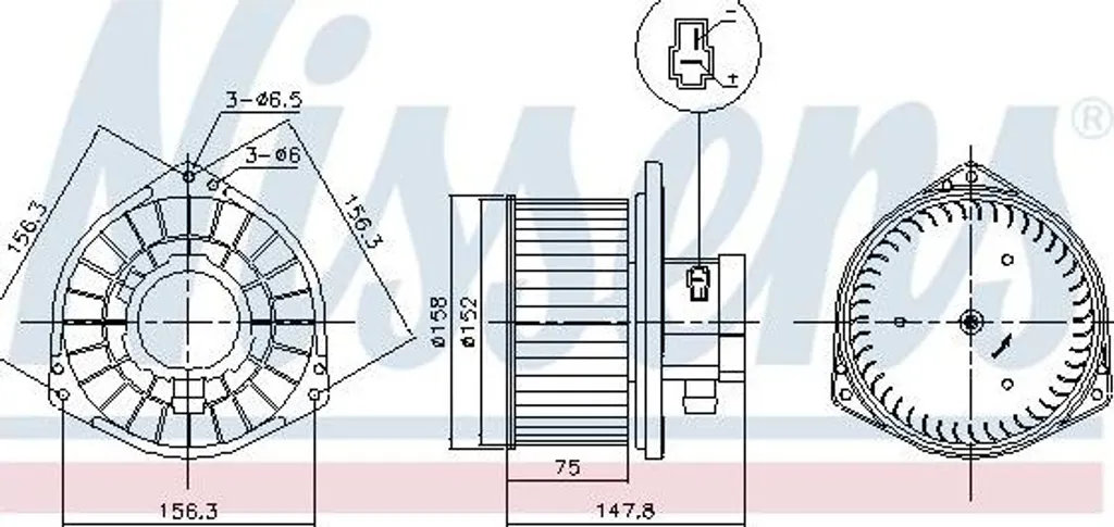 Réparer ventilation bruyante Mitsubishi L200 avec moteur Nissens 87531
