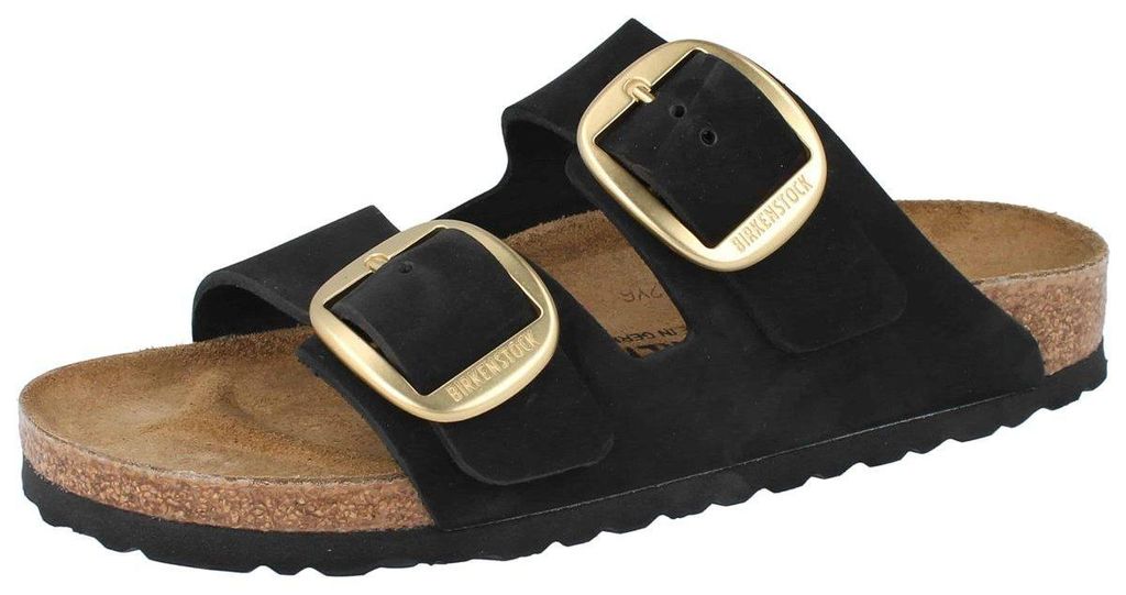 BIRKENSTOCK Arizona Damen Pantolette schwarz Nubukleder Produktbild 