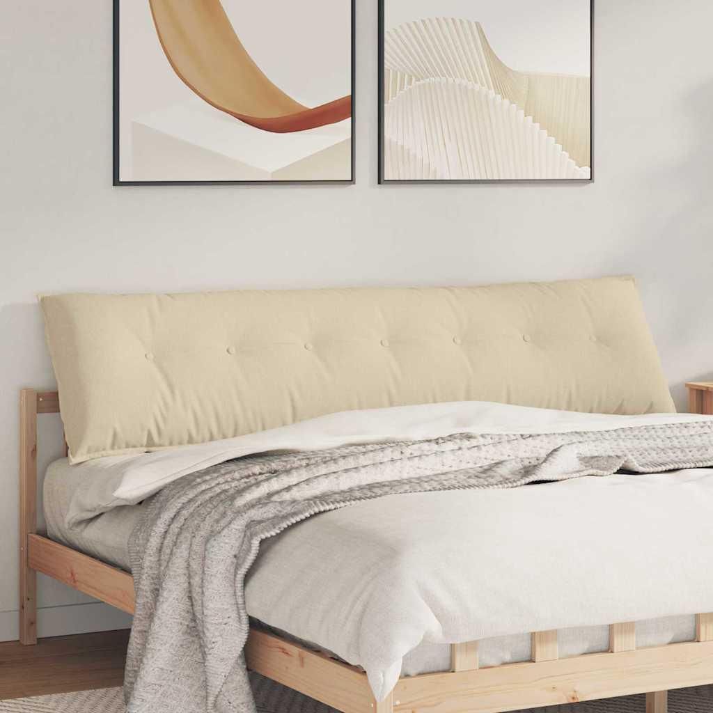 "Schlussverkauf" Rückenkissen/Stuhlkissen - Nur für Innenbereich - Creme 200x19x50 cm Stoff C8531