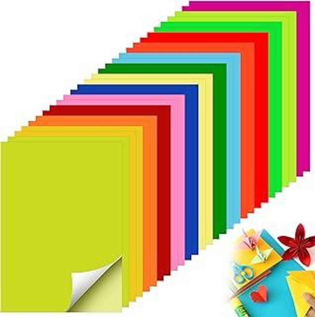 ZHIYUQL28 Blatt - Stickerpapier Zum Bedrucken A4 Klebepapier Bedruckbar Aufkleber-Papier 14 Farben Druckerpapier Selbstklebend, Farbiges-Papier fü...