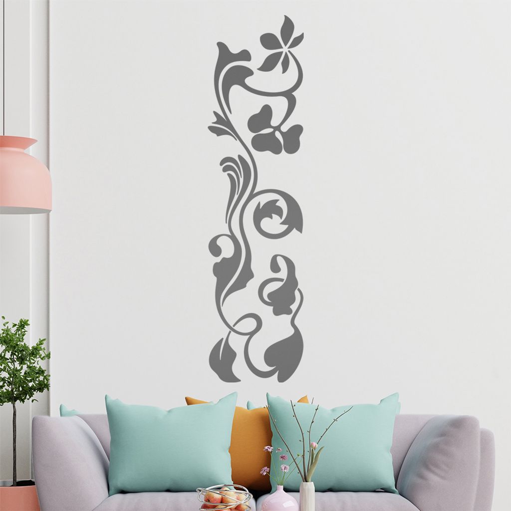 Kleeblatter - Blätter - Ornament Wandtattoo in 6 Größen - Wandaufkleber Wall Sticker - Dekoration, Küche, Wohnzimmer, Schlafzimmer, Badezimmer