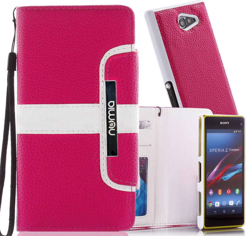 Sony Xperia Z (L36H) Numia Bookstyle 2 in 1 Pink-Weiss