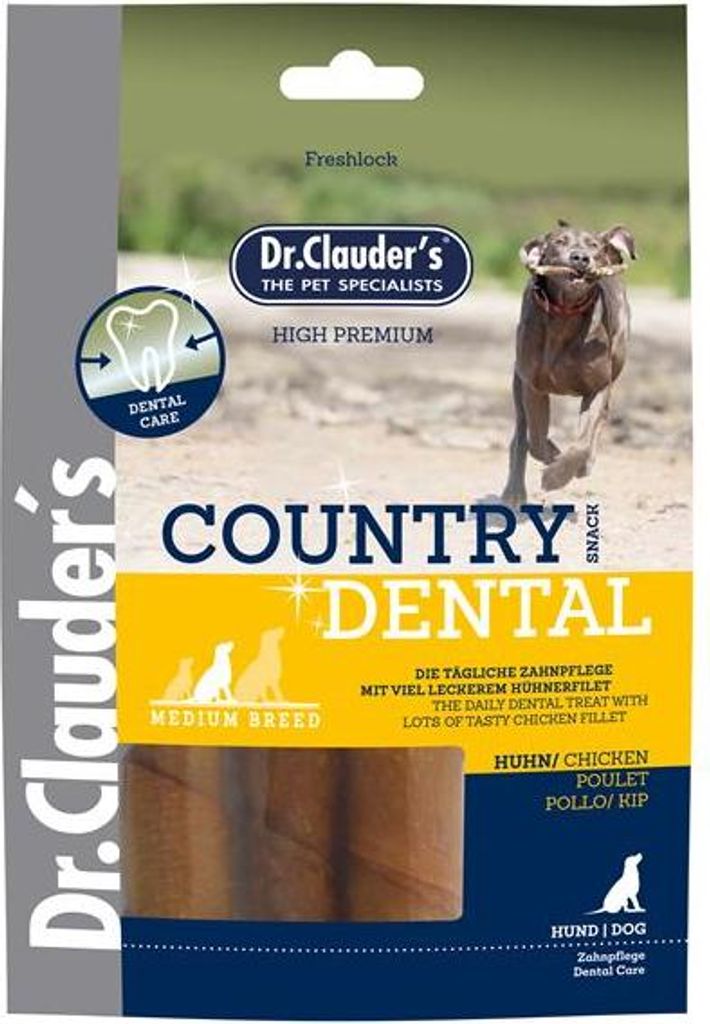 Dr Clauder Dog Snack Country Dental Snack Medium Breed 120g | Huhn