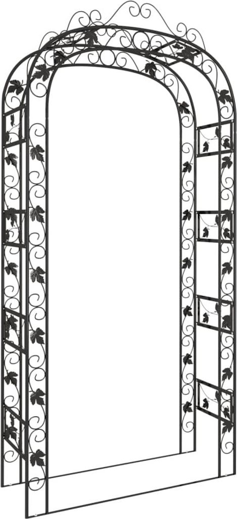 vidaXL Arc de jardin noir 116x45x240 cm Acier Image du produit 