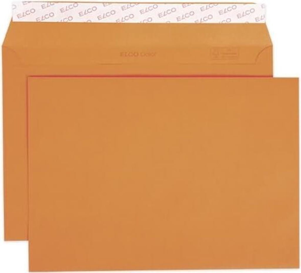ELCO Briefumschläge Color DIN C5 ohne Fenster orange haftklebend 25 St.