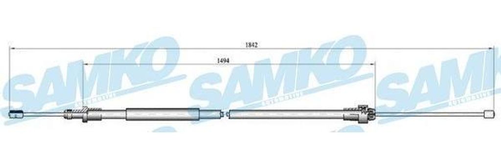 SAMKO Handbremsseil Seilzug Feststellbremse passend für PEUGEOT PARTNER Combispace (5F) C0094B