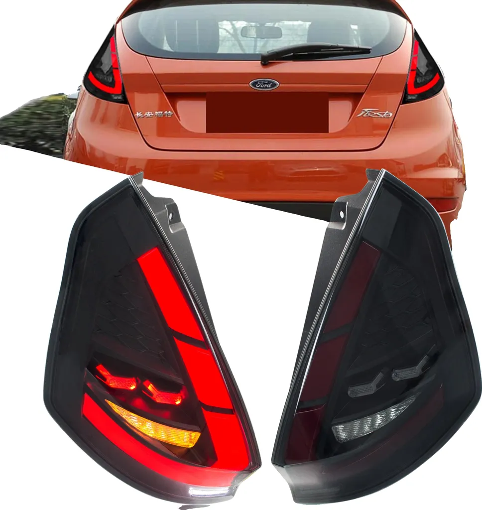 Bloc Optique Arrière pour Ford Fiesta MK7 - Éclairage LED PC ABS 12V 35W