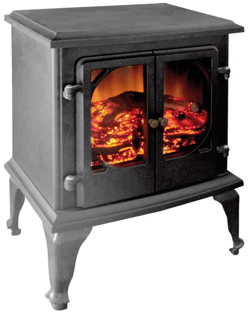 Chauffage d'appoint électrique effet flamme Vulcano Niklas de 1800W