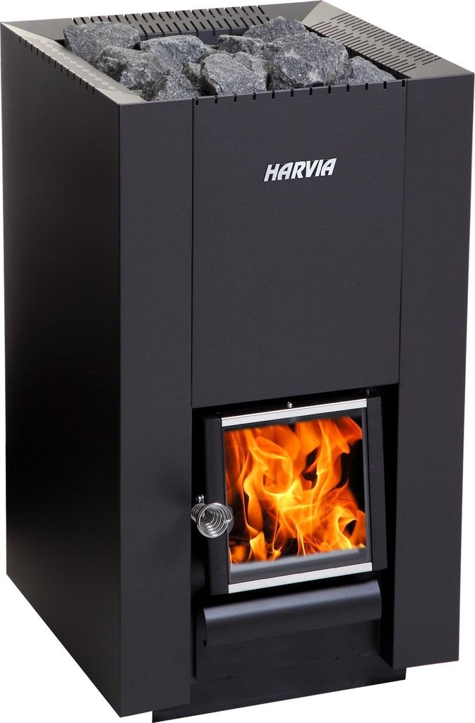 Harvia Linear 22 Sauna Holzofen 26,1 kW Saunaofen Holz mit BImSchV Stufe 2