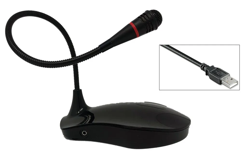 Microphone omnidirectionnel USB noir haute sensibilité Empire Media 360