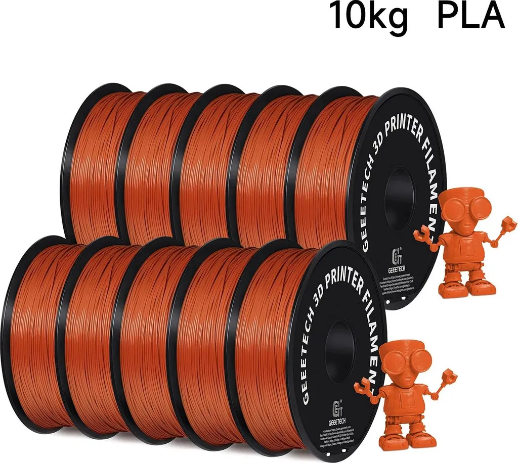 Filament PLA 1,75 mm Blanc sans Blocage ni Nœud - Pack 10 Bobines Fiables