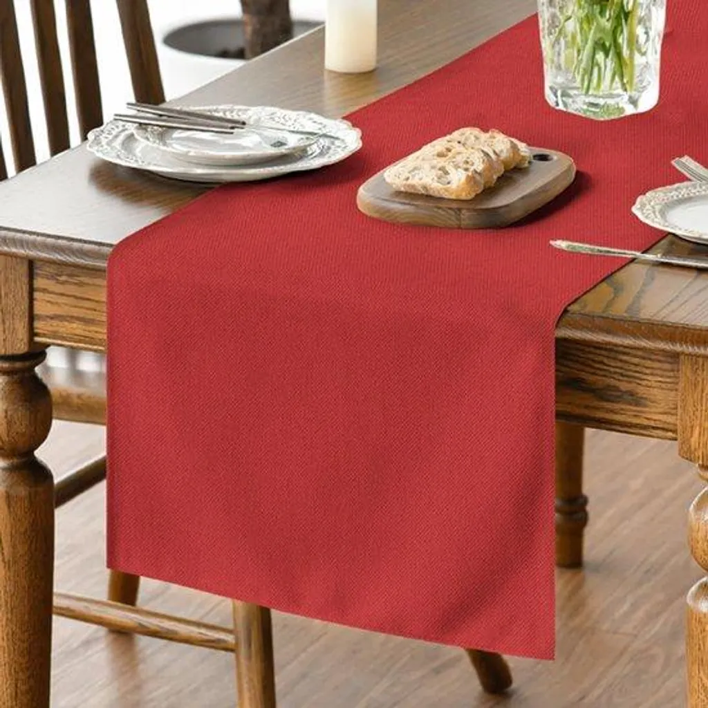 Nappe de table de Noël en plastique 40x180 cm - Décoration de fête lavable