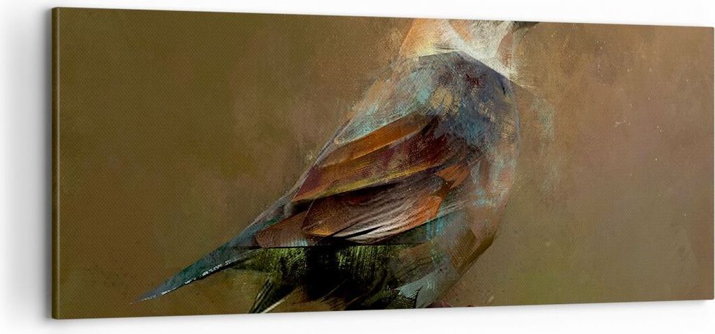 Bild auf Leinwand - Leinwandbild - Vogel Natur - 100x40cm - Wand Bild - Wanddeko - Wandbilder - Leinwanddruck - Bilder - Kunstdruck - Wanddekoratio...