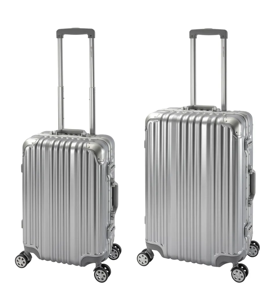 Set de Bagages Rigides Travelhouse London Argent avec Cadre en Aluminium