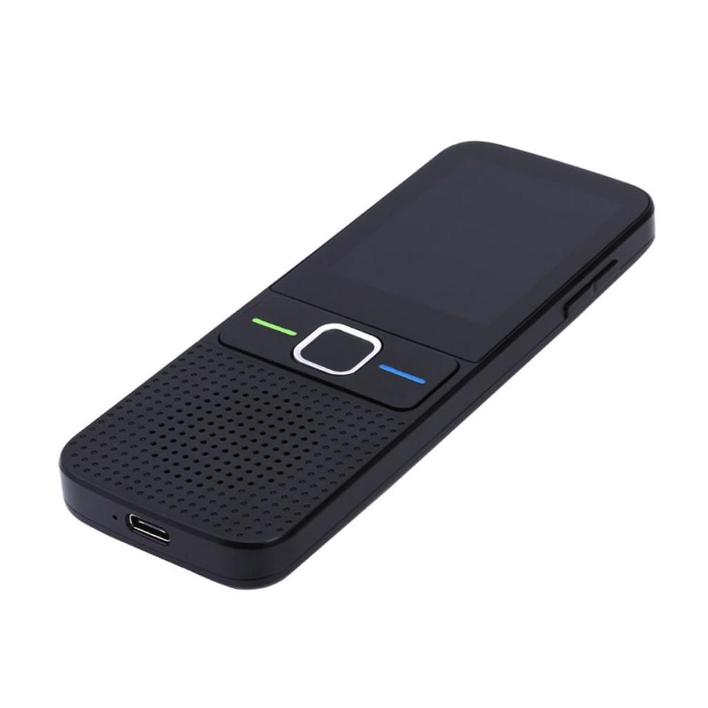 Socobeta Intelligenter tragbarer Echtzeit-Handübersetzer Sprachübersetzer mit 2,4-Zoll-Touchscreen Black 