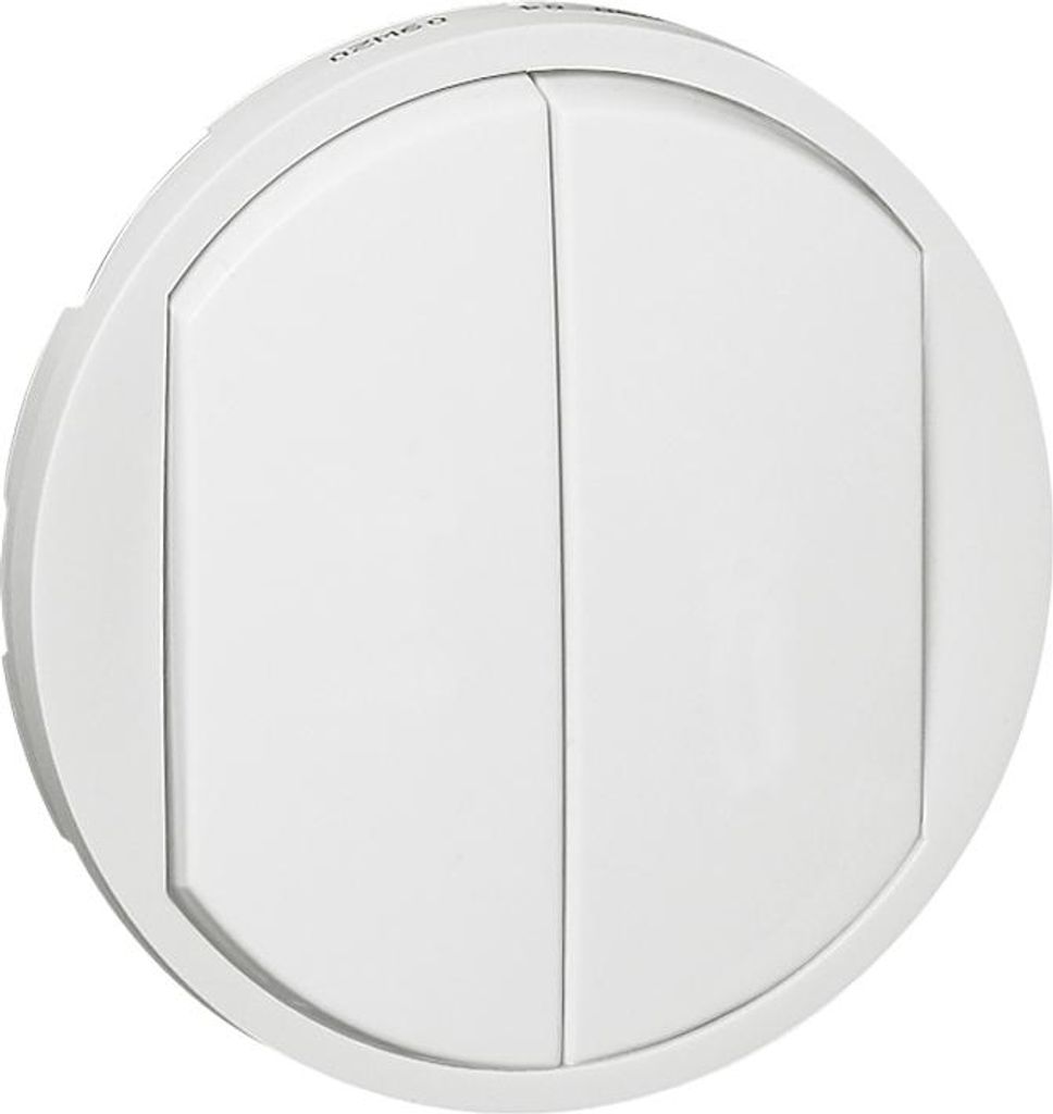 Legrand 068002 - Zierleiste weiss - Doppelter Va-et-vient / Va-et-vient + Poussoir - Cliane