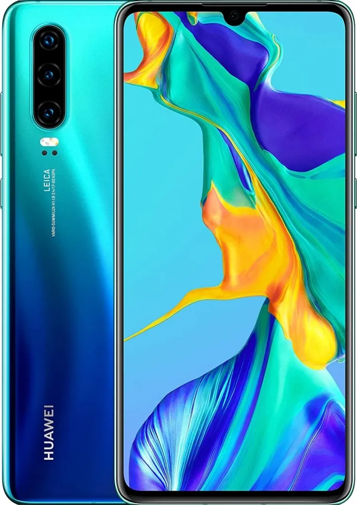 Huawei P30 Smartphone 128Go 6Go RAM Aurora Blue débloqué 4G LTE