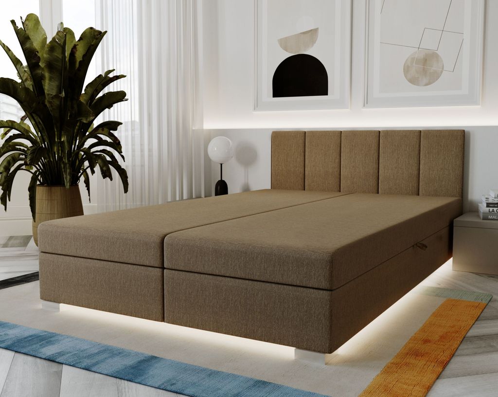 Hotelbett 140x200 ROSIE 7 - braun