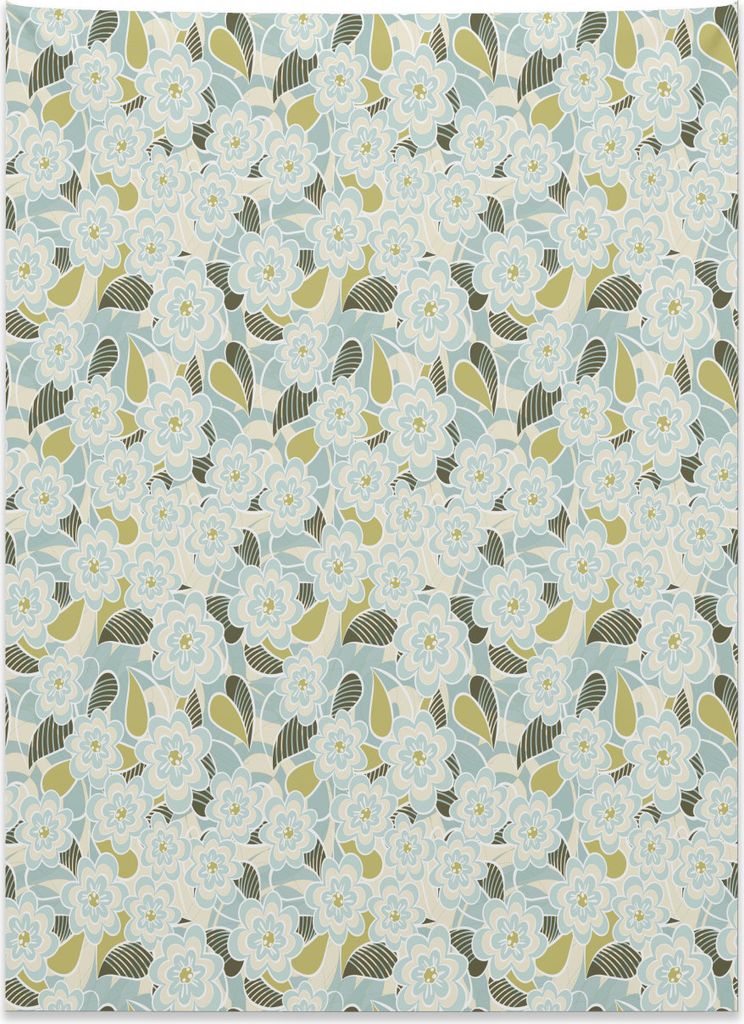 Abakuhaus Grün und Blau Wandteppich, Pastell-Design aus Weiches Mikrofaser Stoff Kein Verblassen Klare Farben Waschbar, 110 x 150 cm, Pistaziengr...