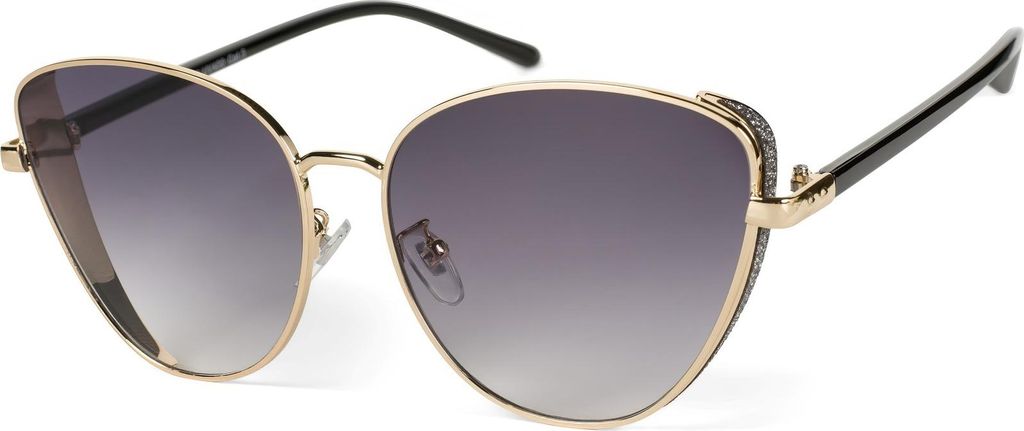 styleBREAKER Damen Cateye Sonnenbrille mit Glitzer Element, Produktbild 
