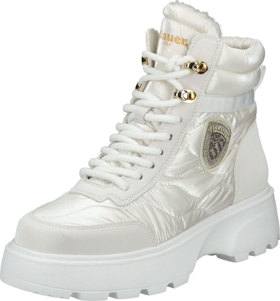 Blauer Stiefelette Stiefelette Kunstleder/Textil