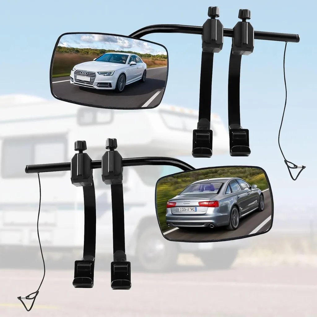 Rétroviseurs universels réglables pour caravanes et camper trucks