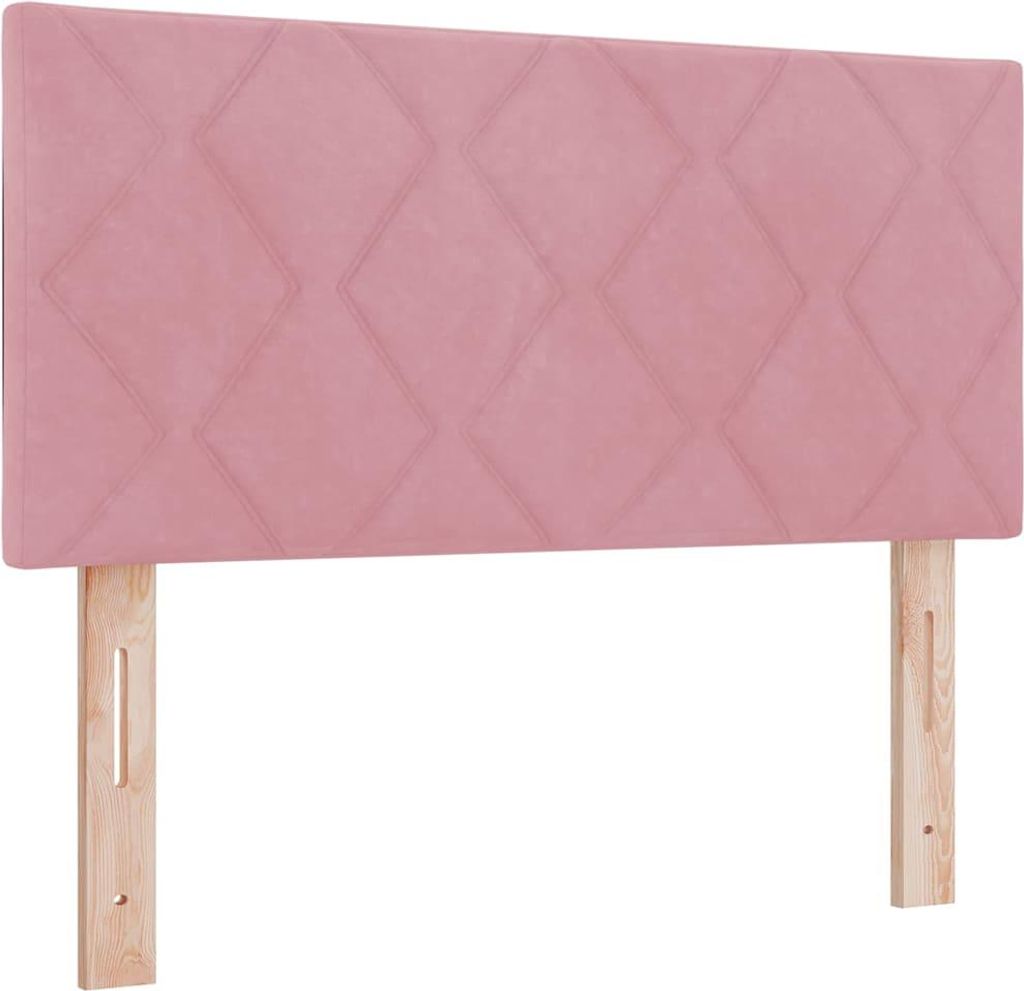 vidaXL LED Kopfteil Rosa 100 cm Samt