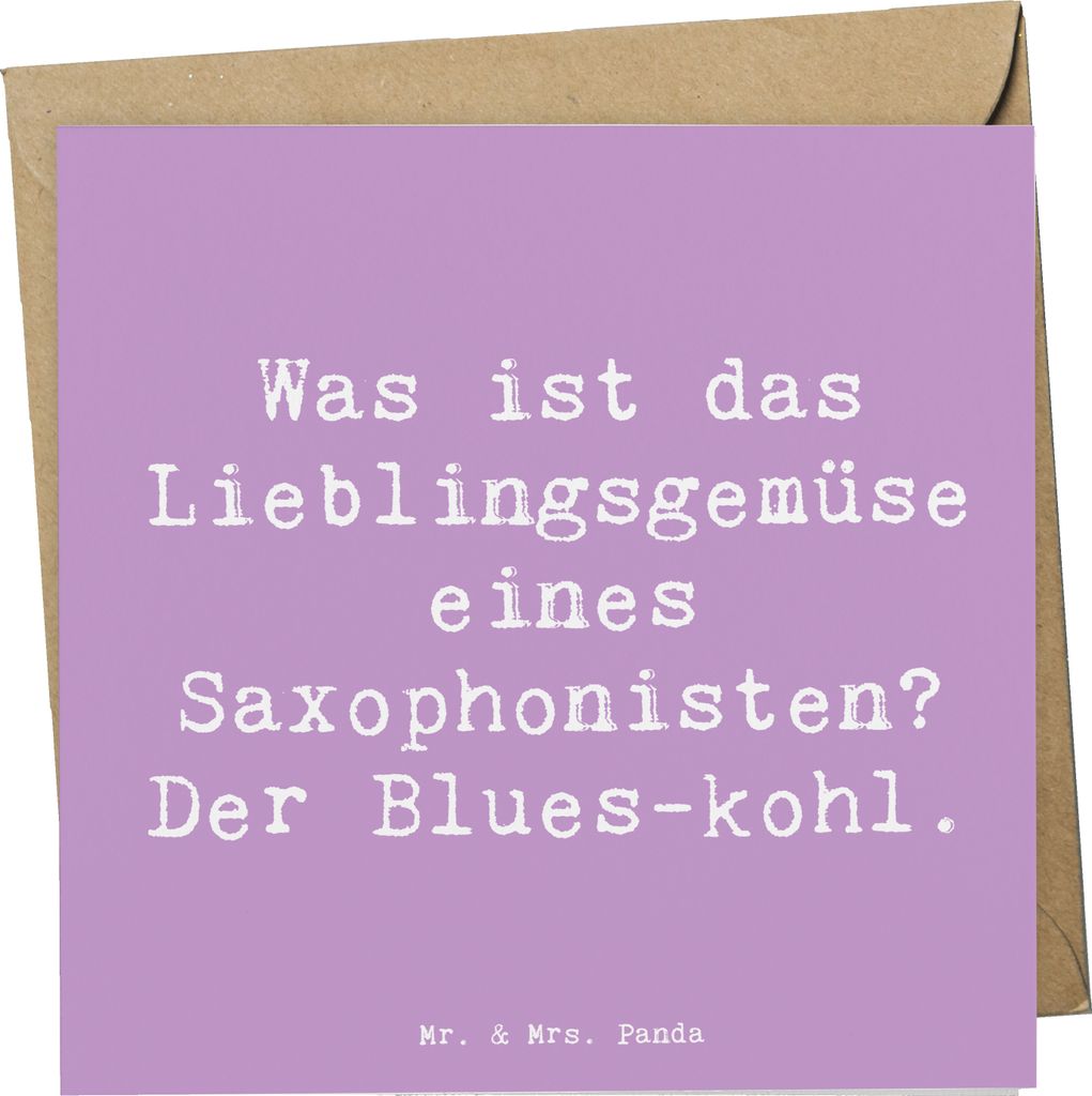 Mr. & Mrs. Panda Grußkarte Spruch Saxophon Blues - Produktbild 