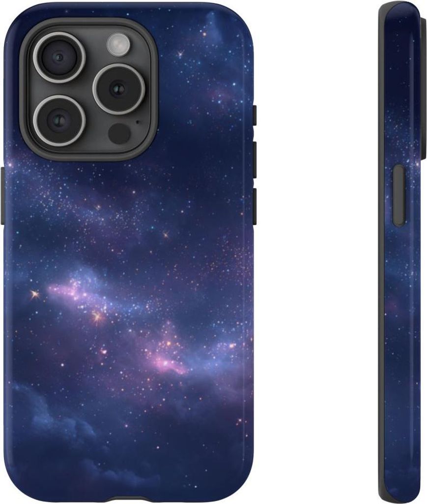 Sternenklare Nebel-Nacht – Hülle Kompatibel mit iPhone 15 Pro