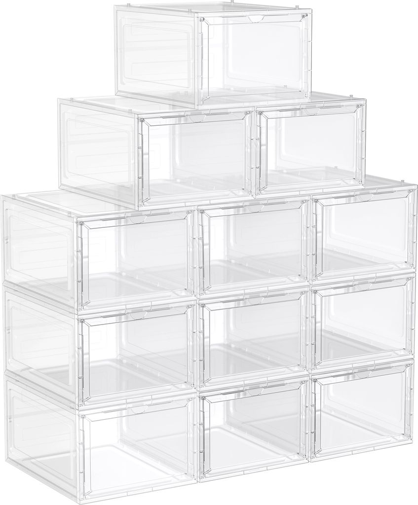 Organizér na boty SONGMICS s dvířky sada 12 stohovatelných Obrázek produktu 