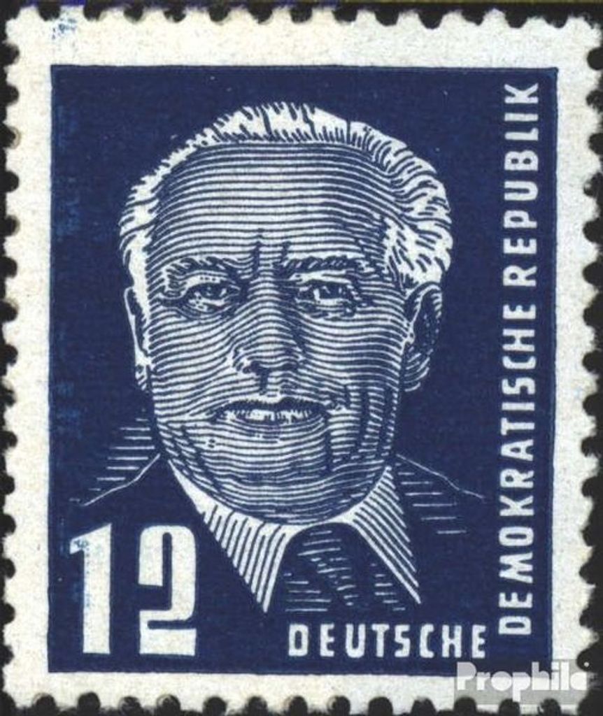 Briefmarken DDR 1952 Mi 323v b X II gestempelt Präsident Wilhelm Pieck (II)