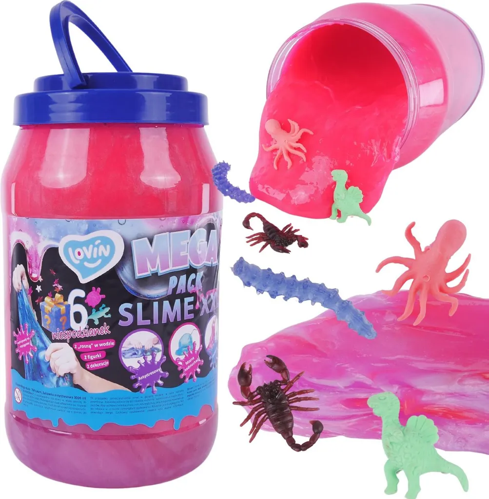 Gel slime extensible Stretch Glue formule XXL anti-stress seau 3 L
