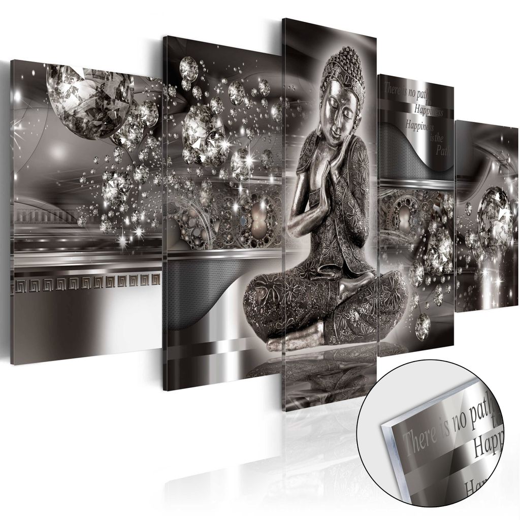 Neuheit! Modernes Acrylglasbild Wanbild h-A-0053-k-p (200x100) - 5 Teilig Bilder Foto Bild Dekoration Wand Bilder Kunstdruck BUDDHA