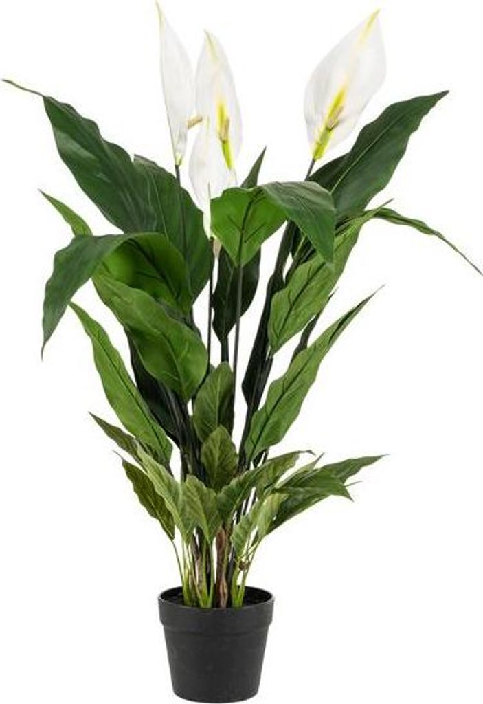 Spathiphyllum – Löffelpflanze – Künstliche Zimmerpflanze – Wartungsfrei – Ø90cm – Deko für Wohnzimmer, Büro & Küche