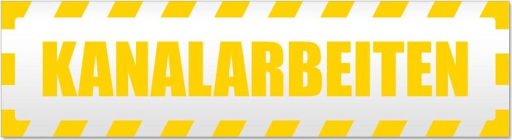 Kanalarbeiten gestreift Magnetschild Schild magnetisch
