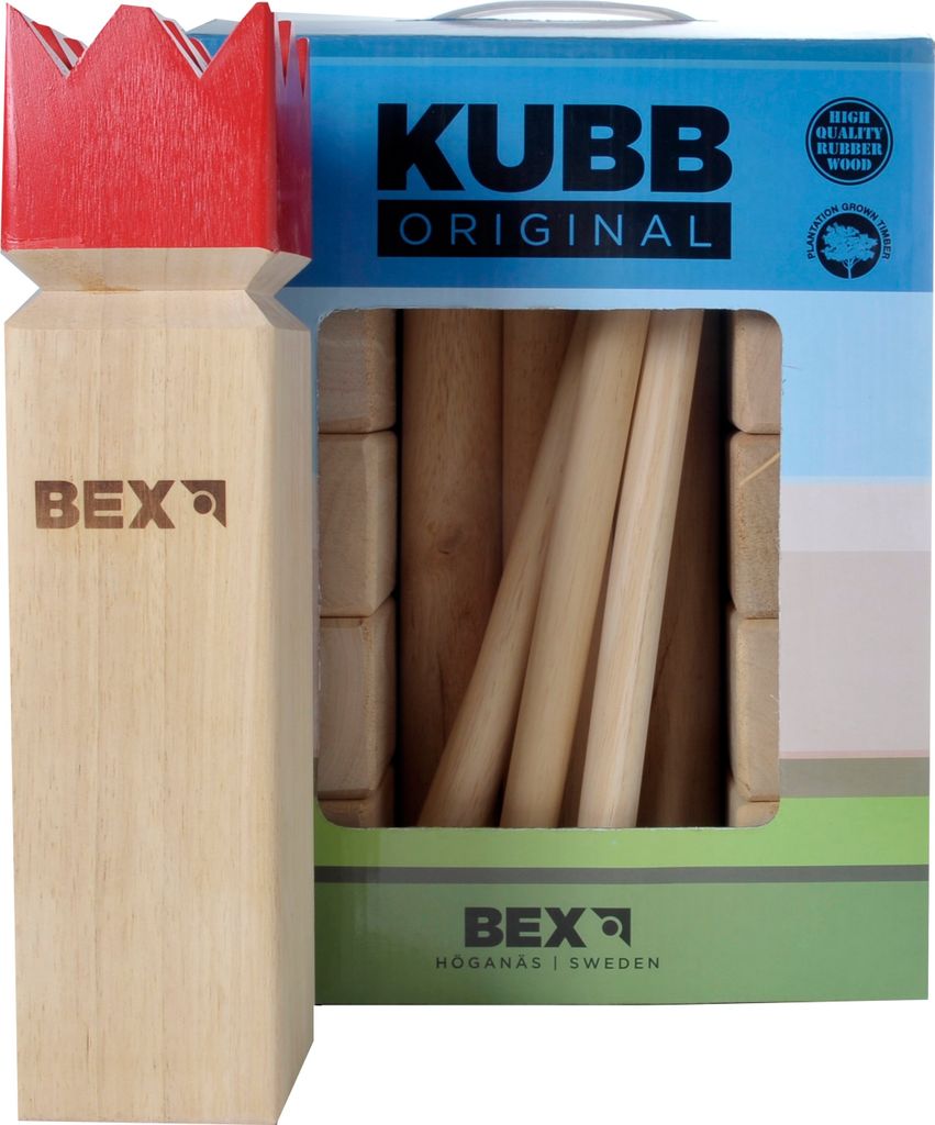 Bex Kubb Viking Original Gummiholz - Red King Produktbild 6
