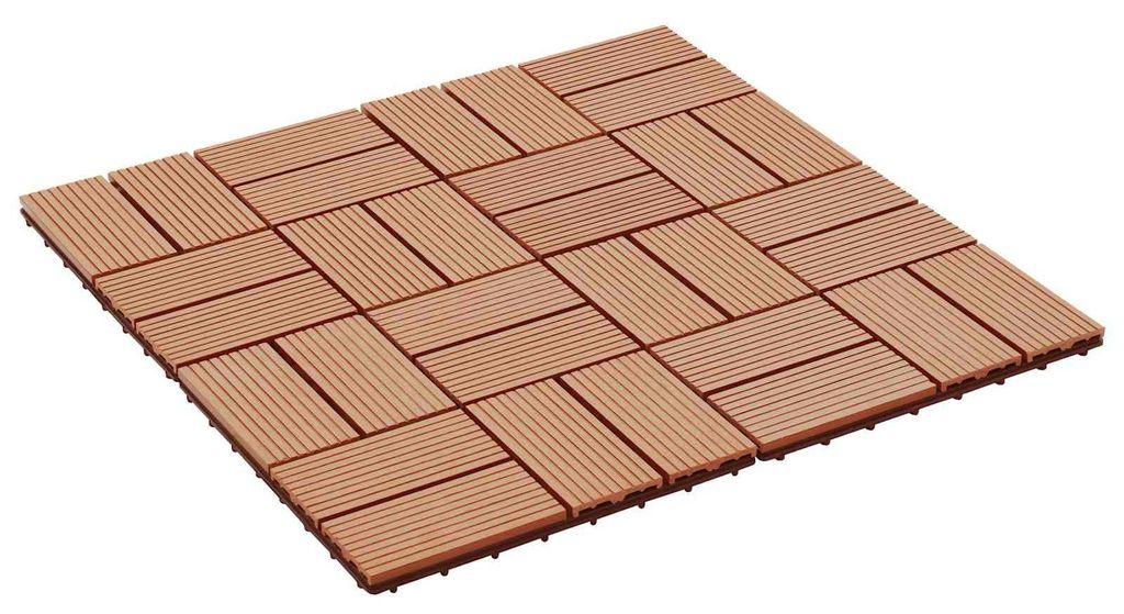 "Rabatt 2026"Terrassenfliese 11 pcs Moderne HOMMIE - langlebiges - Teak 30 x 30 cm WPC - Garten & Heimwerken GermanyMöbel15212