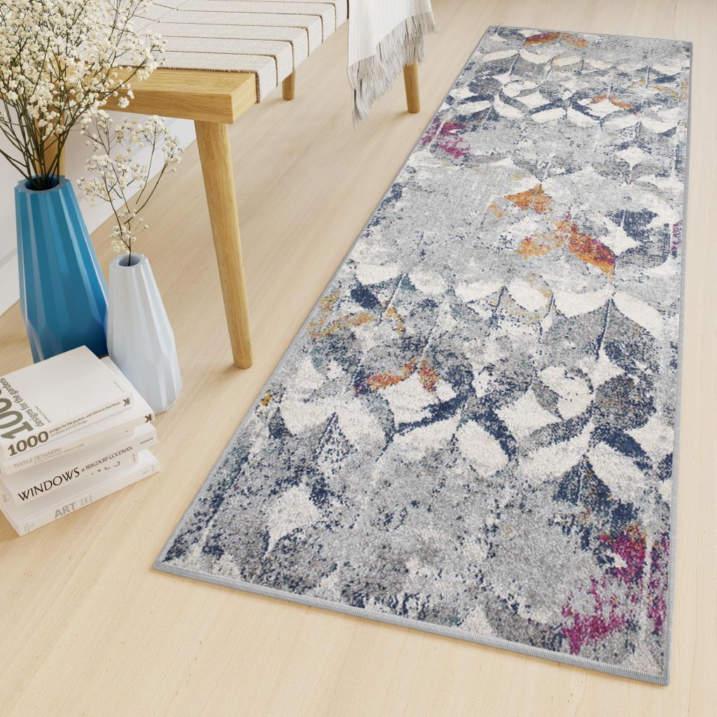 Tapiso Runner Lazur Moderná sivá viacfarebná obývacia izba Obrázok produktu 