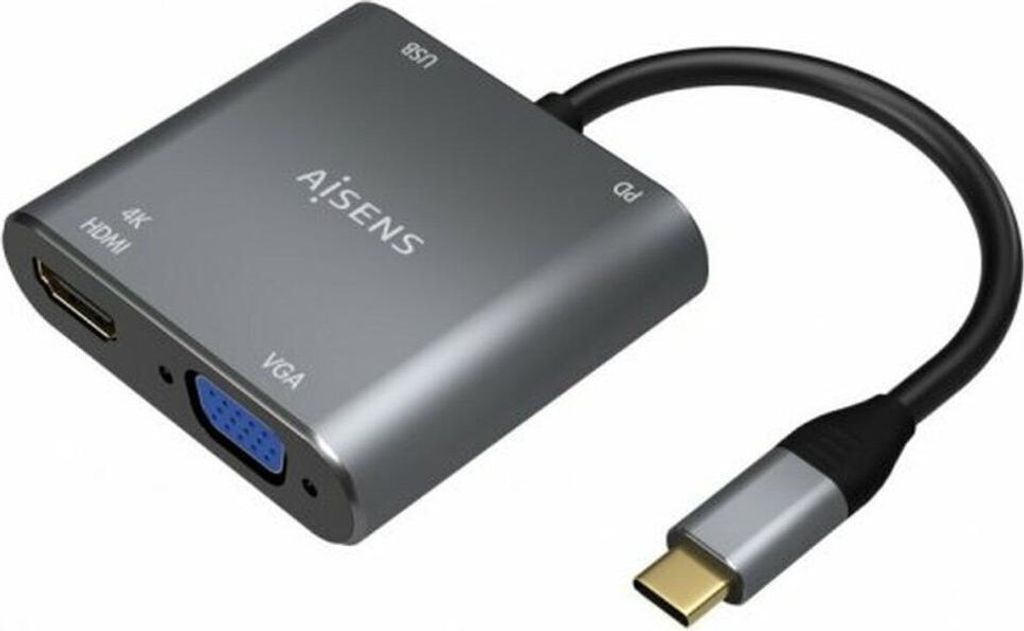 Adapter usbusb type-c aisens a109-0626/ hdmi weiblich - vga weiblich - usb type-c männlich - usbusb type-c weiblich - usb type-c weiblich