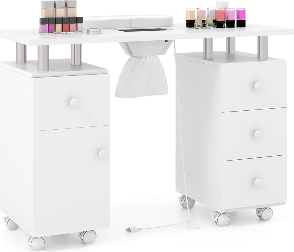 Tavolo per manicure COSTWAY con aspirazione elettrica della Immagine del prodotto 