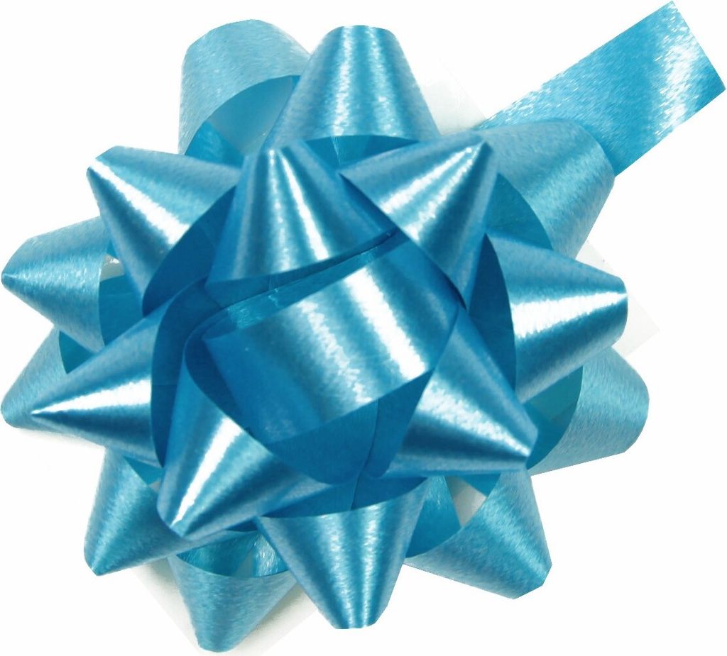 10 Geschenkschleifen Rosetten 4cm , Farbe:türkis