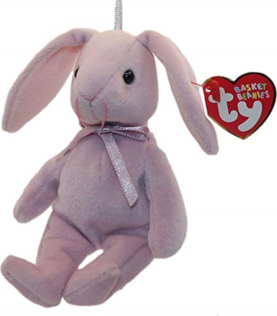 TY - 3511 - Basket Beanies, Floppity, Hase, pink, 13cm, Plüsch, mit Schlaufe zum aufhängen.