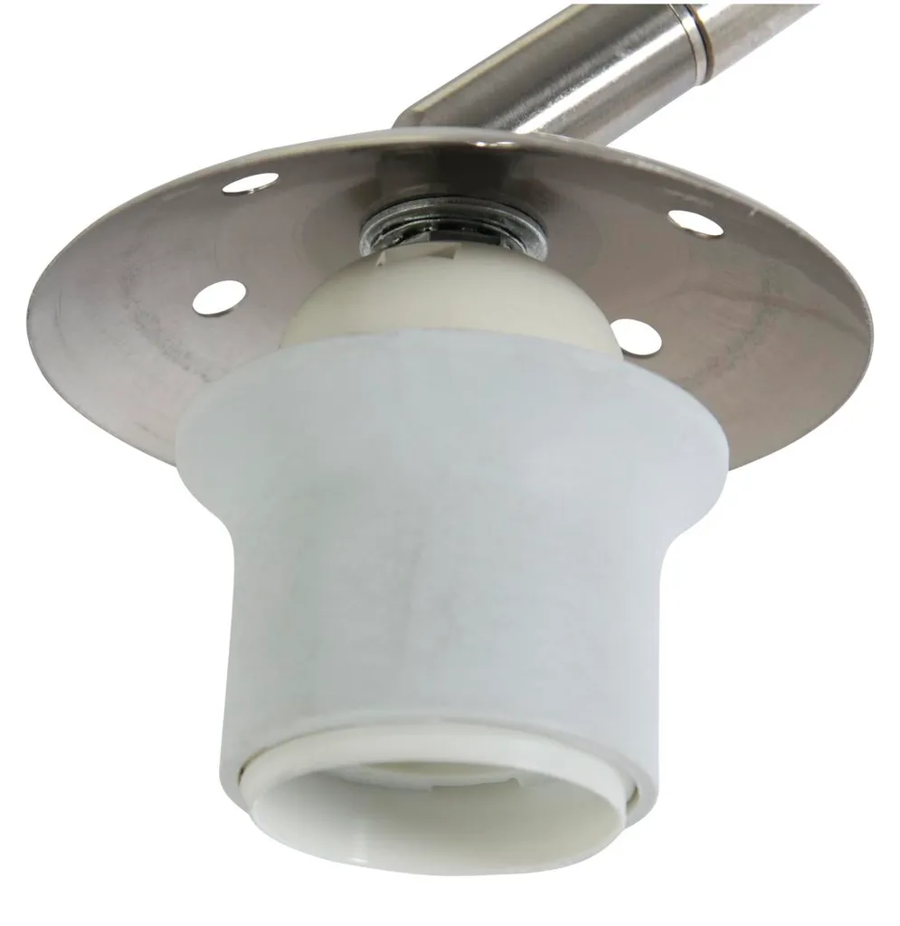Lampadaire E27 Sparkled Light finition acier et abat-jour lin 3963ST - 3