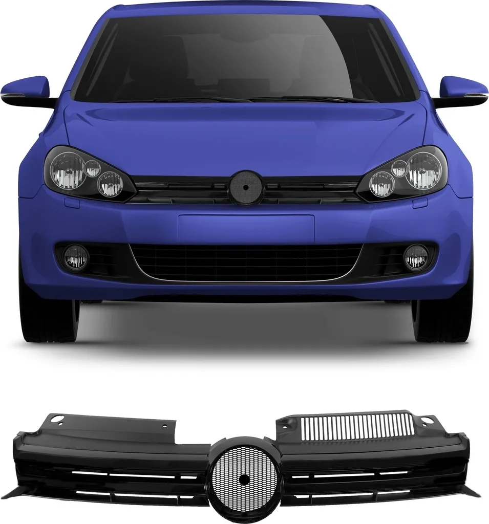 Calandre Avant Sport sans Sigle pour VW Golf 6 Modèles après 2008 Noir