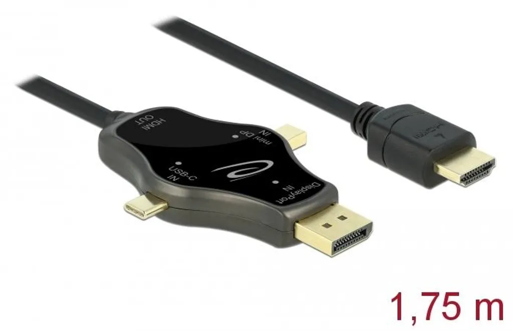 Câble écran HDMI vers USB-C et DisplayPort 4K 60 Hz polyvalent 3m - 7