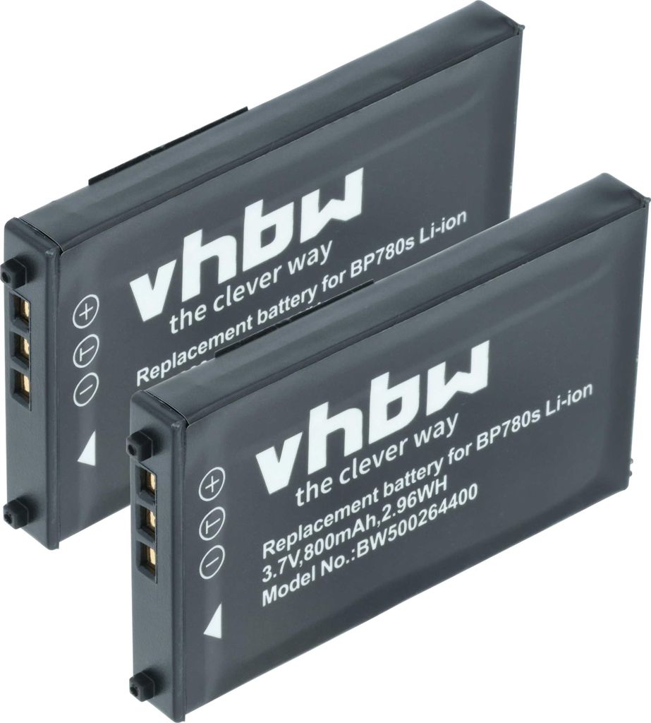 vhbw 2x Akku kompatibel mit Contax SL300RT Kamera (700 mAh, 3,7 V, Li-Ion)