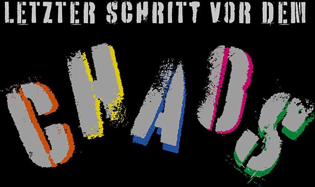 Letzter Schritt vor dem Chaos Fußmatte
