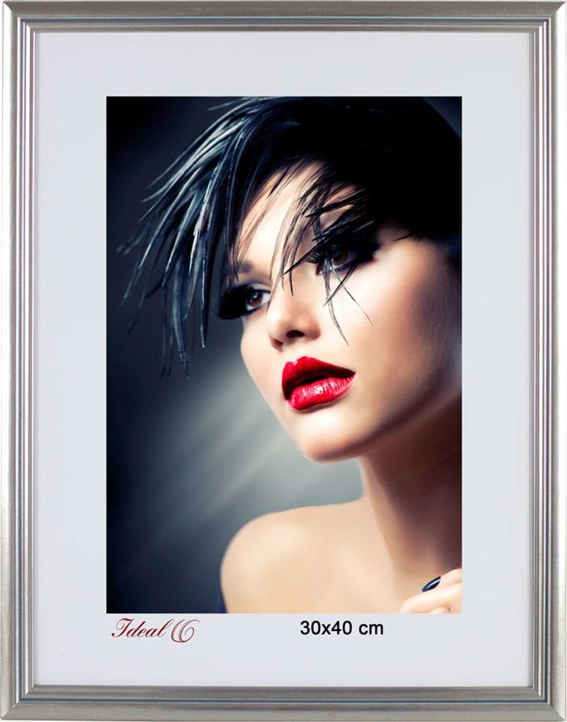 Artos Holz Bilderrahmen Acrylglas Plexi Lifestyle Foto Rahmen Collage Wanddeko Poster - Farbe: Silber | Format: 30x40