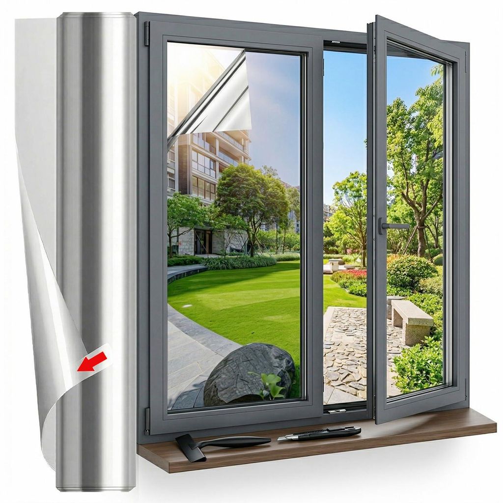 Fensterfolie - Sonnenschutz und Hitzeschutz - für Glasflächen - 44,5 x 200 cm